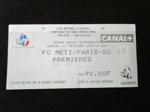 Ticket billet football ancien - ticket,