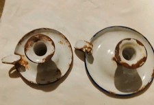 2 Anciens bougeoirs a main