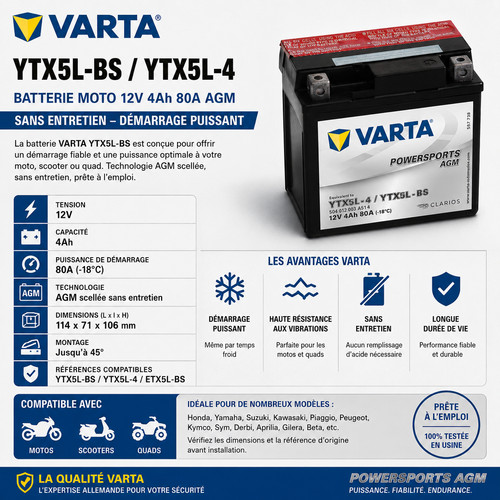 Batterie moto varta - moto,