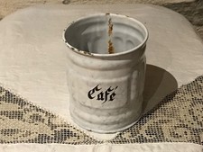 Ancien pot en tôle émaillée