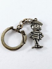 KEYCHAIN - BONUX - Bonux Boy, Metal - Vintage 1960s Figure -