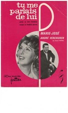 Partition Accordéon   "TU ME PARLAIS DE LUI " ANDRE VERCHUREN .