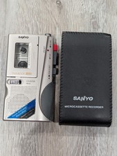 Sanyo Silver Dictaphone TRC - 580M Microcassette Recorder Dictation Machine