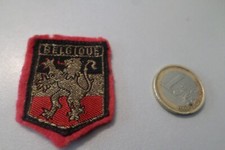 Rare Écusson Brodé blason LA BELGIQUE en tissu