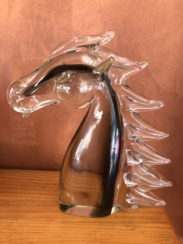 Murano glass horsehead - murano,