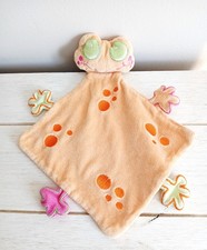 Doudou plat peluche grenouille