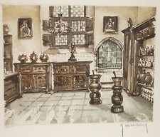 ROGER HEBBELINCK PHARMACIE LIMITED SIGNED ETCHING