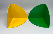 MCM Modern Design Yellow Green Fermalibro 4909 Bookends Giotto Stoppino Kartell