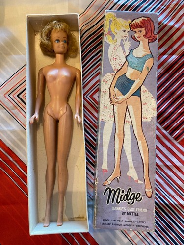 Ancienne poupée barbie midge - poupée,