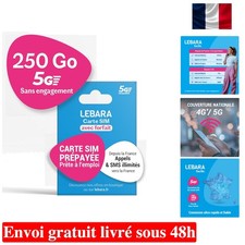 Carte SIM Prépayée 250 Go 5G - Appels Illimités en France, Flexibilité Totale