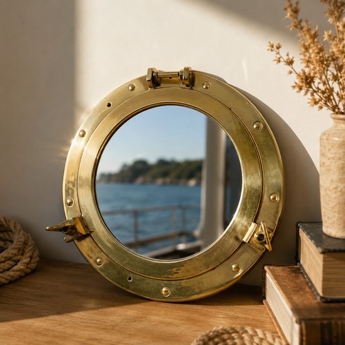 Miroir hublot marin - en, laiton