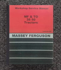 30 35 50 Tractor Service Manual Massey Ferguson MF 35 50 MF30 MF50 TO35 F-40 