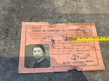 Ancien Permis De Conduire Femme 1938 Né 1903 Automobiles France