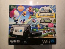 Nintendo Wii U Mario & Luigi Deluxe Set 32 GB Black Console (NTSC) TESTED WORKS
