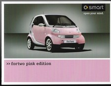 Smart ForTwo Coupe Passion Pink Limited Edition 2006 UK Market Sales Brochure