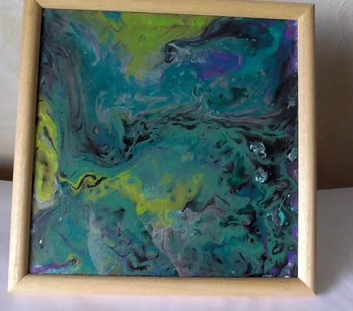 Peinture pouring acrylique sur - pouring,