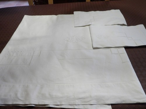 Ancienne parure drap lin - ancienne, en