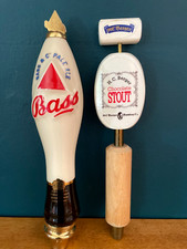 Bass Pale Ale Porcelain & Rare H.C. Berger Brewing Chocolate Stout Tap Handles 