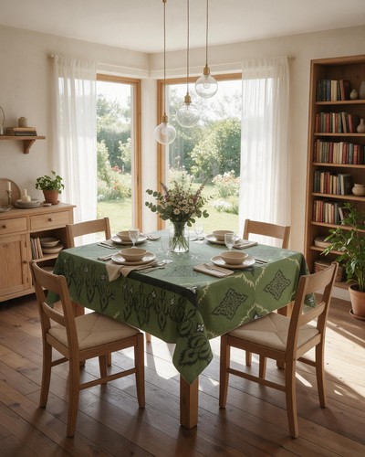 Nappe carré anti tache - , tissu