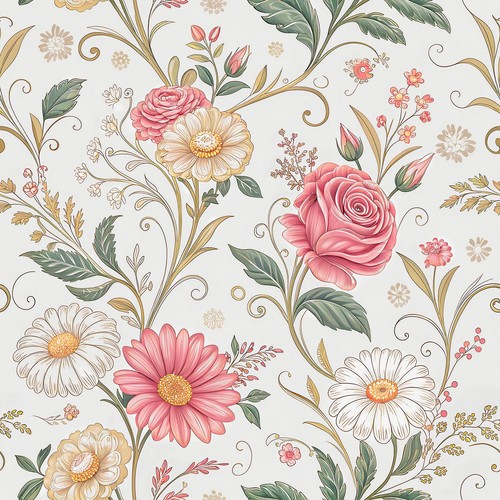 Papier peint autocollant fleur - papier,