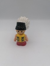 Playskool Lil Playmates Indian Chief w/ Headdress Indian PVC Figure 