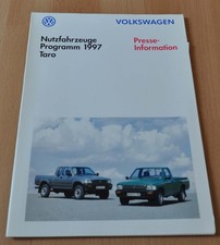 1997 Volkswagen Taro Truck Press Kit Folder Factory Photo Brochure Prospekt