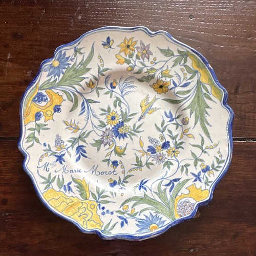 Assiette faïence c - de,
