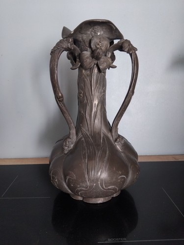 Ancien vase etain art nouveau - vase,