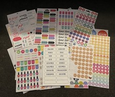 Lot of 46 Sticker Sheets Assorted Planning Crafting Journaling Scrapbooking