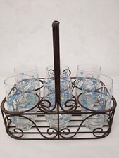 Verres Vintage Avec Panier En