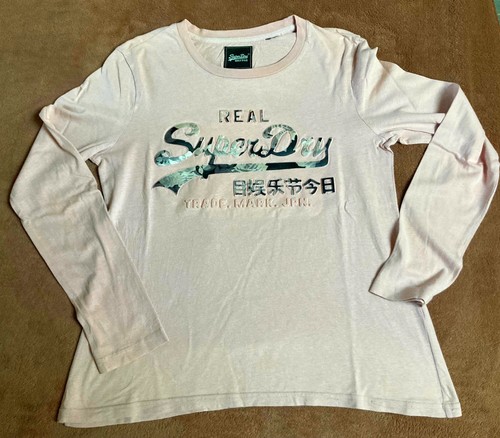 Tee shirt rose marque superdry - rose,