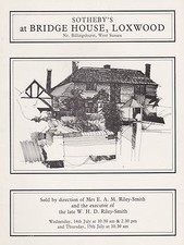 BRIDGE HOUSE  LOXWOOD, NR. BILLINGSHURST, W. SUSSEX HOUSE SALE AUCTION CATALOGUE