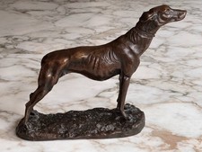 BRONZE ANIMAL EARLY 20TH CENTURY HUNTING DOG SIGNED E. FREMIET