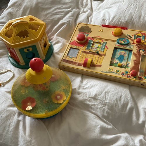 Jouet vintage toupie maison - toupie,