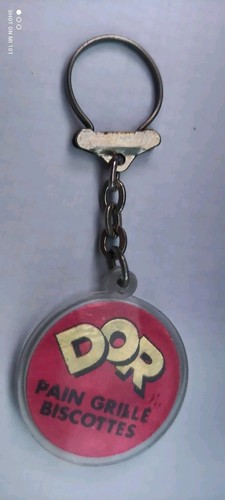 Porte clé dor pain grillé - clé,