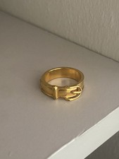 Hermès - Anneau de foulard modèle boucle de ceinture - Doré