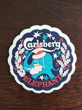Rare Carlsberg Beer Elephant Danish Brewery Coaster