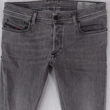Hommes Diesel SLEENKER Ajusté Skinny Élasthanne Gris Jeans W33 L32