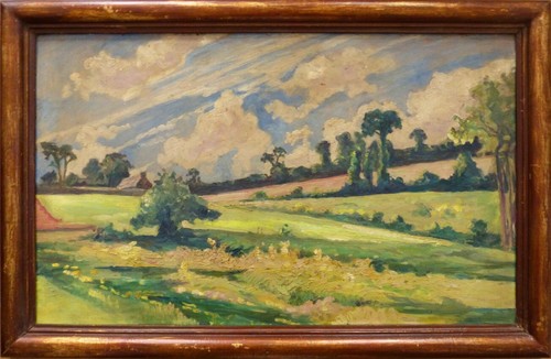 Paysage peinture huile - peinture, à