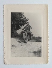 Motard moto armée? - Photo vintage snapshot