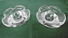 2 heavy ashtrays empty pocket crystal daum nancy