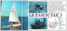 1972 DOCUMENT  ( ROF 02 )  POSTER  BATEAU VOILIER LE TABUR YAK 3