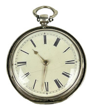 P Scrivener of Stowmarket- Antique Silver Verge Fusee Pocket Watch Rare Georgian