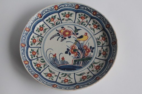Assiette faïence delft - assiette, xviiie