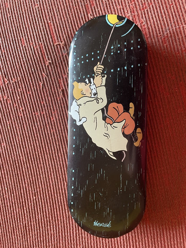 Tintin plumier noir métal - plumier,