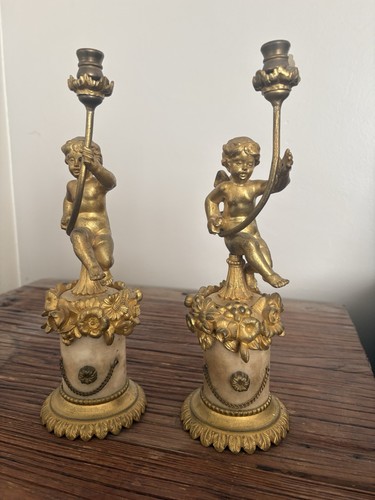 Paire bougeoirs candelabre - bougeoirs,