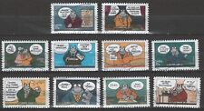 France 3142-3151 Cat Comics by Philippe Geluck (10 USED stamp, 2005)