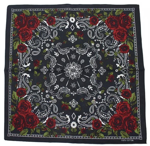 Bandana fleur rose rock punk - fleur,