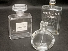CHANEL Lot of 3 Empty Bottles No. 19 Fake Look 100ml Chance 50ml