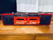 Coca-cola TRC-938 Double Cassette Lecteur Radio Rouge Rétro Usé Vintage